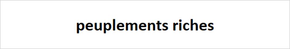 peuplements riches