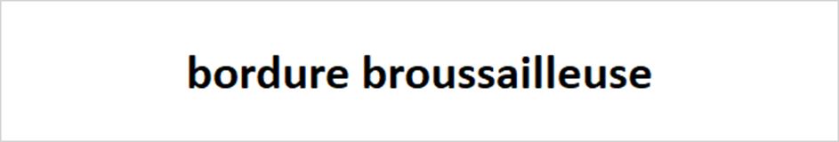 bordure broussailleuse