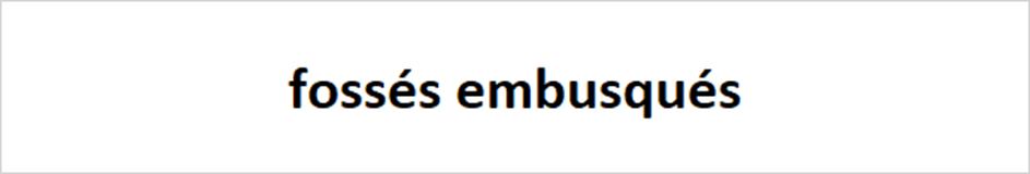 fossés embusqués