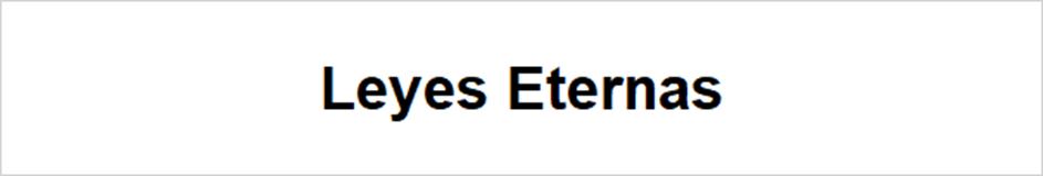 Leyes Eternas