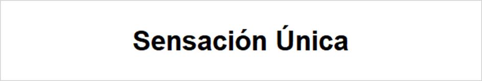 Sensación Única
