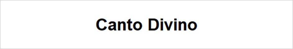 Canto Divino