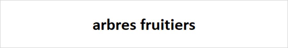 arbres fruitiers