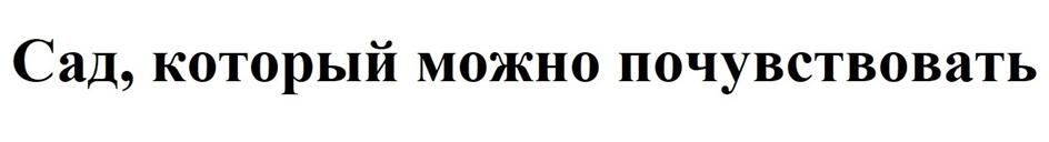 Сад, который можно почувствовать