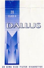 20 CLASS A DALLUS 20 KING SIZE FILTER CIGARETTES