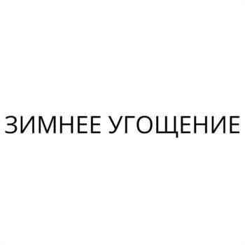 ЗИМНЕЕ УГОЩЕНИЕ