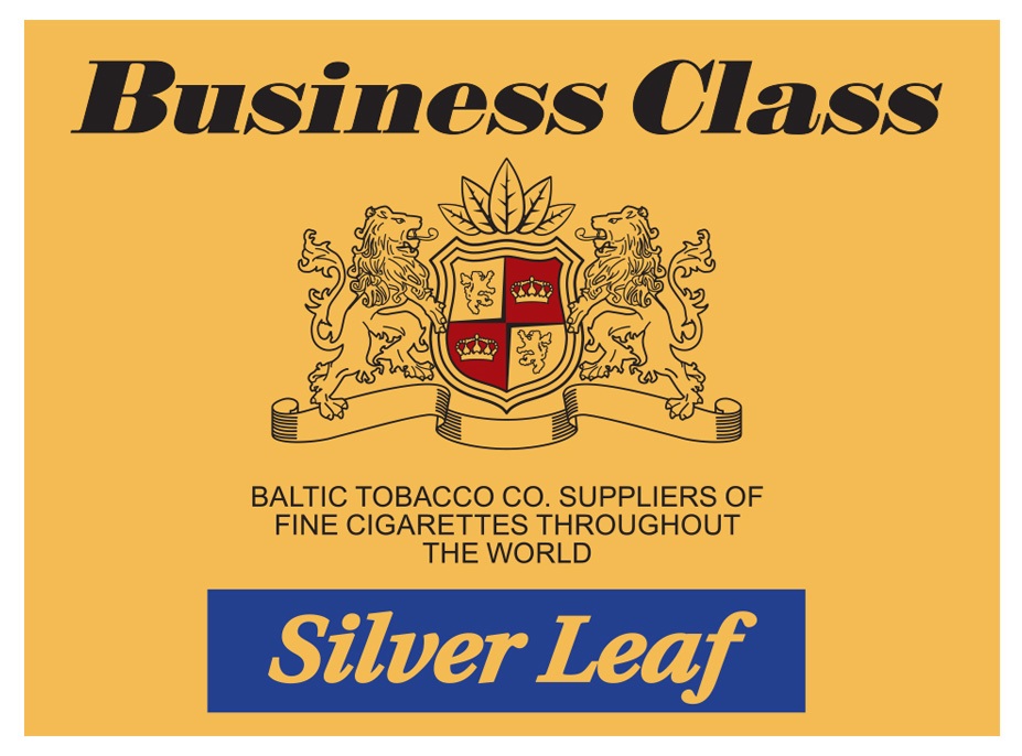 Business Class BALTIC TOBACCO CO. SUPPLIERS OF FINE CIGARETTES THROUGHOUT THE WORLD Silver Leaf