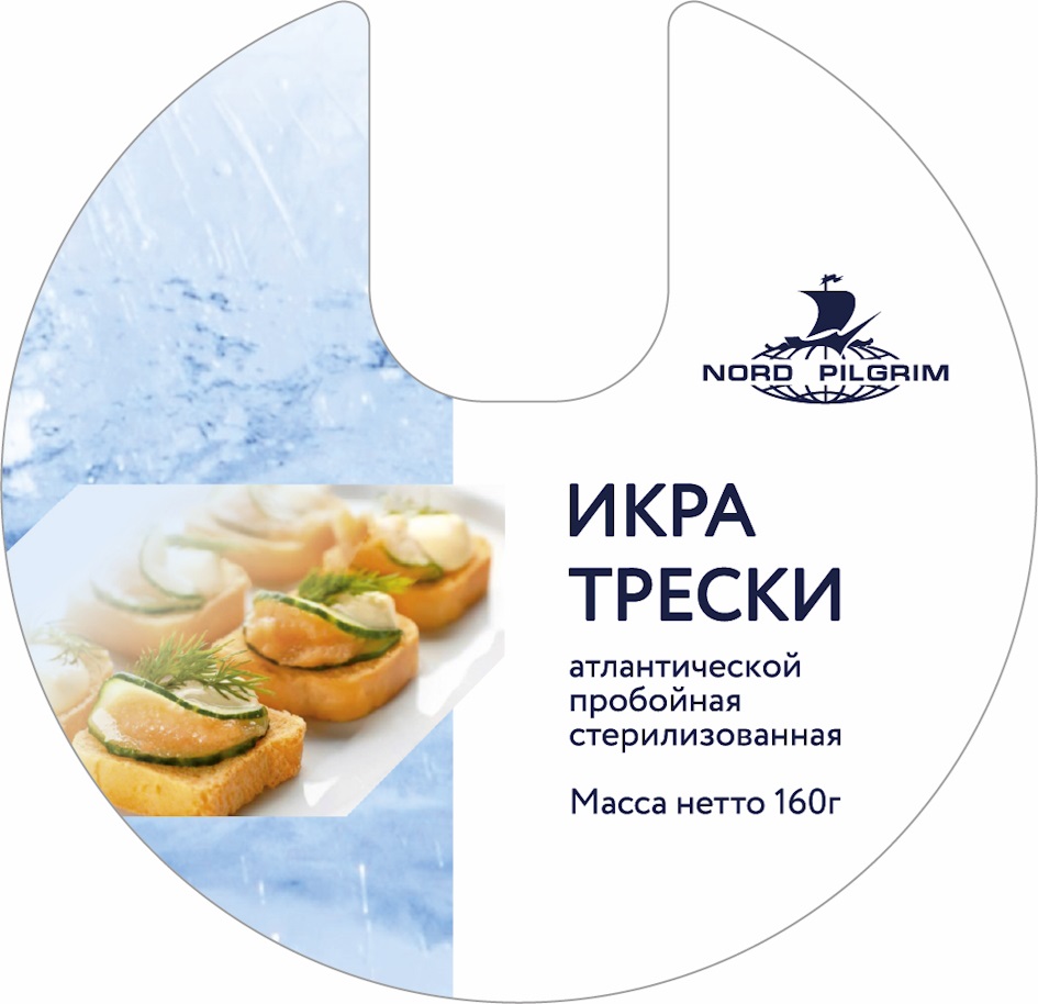 NORD PILGRIM ИКРА ТРЕСКИ атлантической пробная стерилизованная Масса нетто 160г