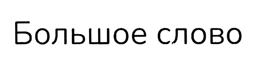 Большое слово