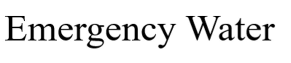 Emergency Water