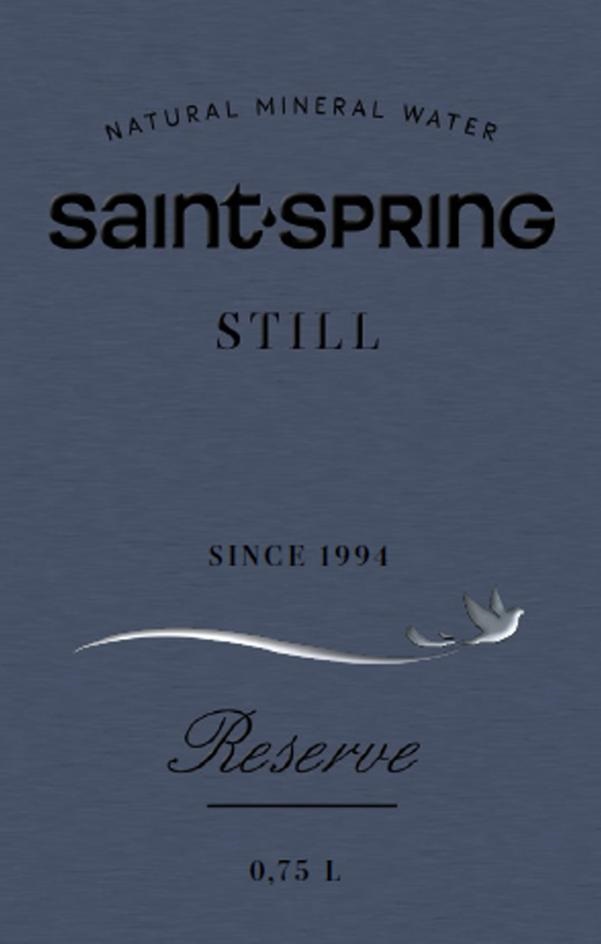 NATURAL MINERAL WATER saint·SPRING STILL SINCE 1994 Reserve 0,75 L
