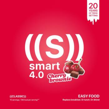 (S) smart 4.0 Cherry brownie ((CLASSIC)) 20 YEARS OF TREND SETTING EASY FOOD Replace breakfast. Or lunch. Or dinner.