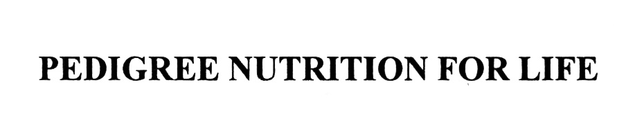 PEDIGREE NUTRITION FOR LIFE