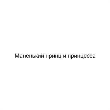 Маленький принц и принцесса