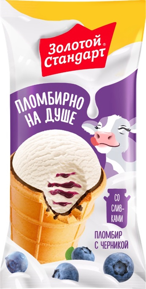 Изображение товарного знака Золотой Стандарт ПЛОМБИРНО НА ДУШЕ СО СЛИВ-КАМИ ПЛОМБИР С…