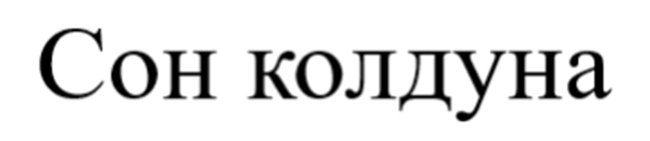 Изображение товарного знака Сон колдуна