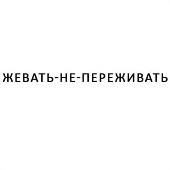 Изображение товарного знака ЖЕВАТЬ-НЕ-ПЕРЕЖИВАТЬ