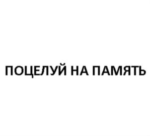 ПОЦЕЛУЙ НА ПАМЯТЬ