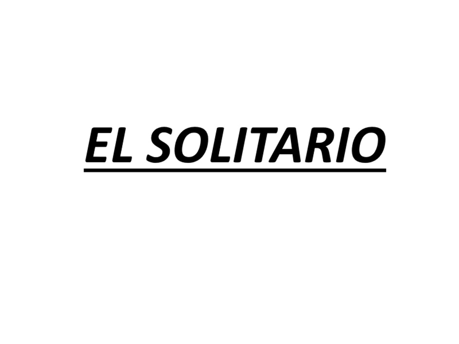 Изображение товарного знака EL SOLITARIO