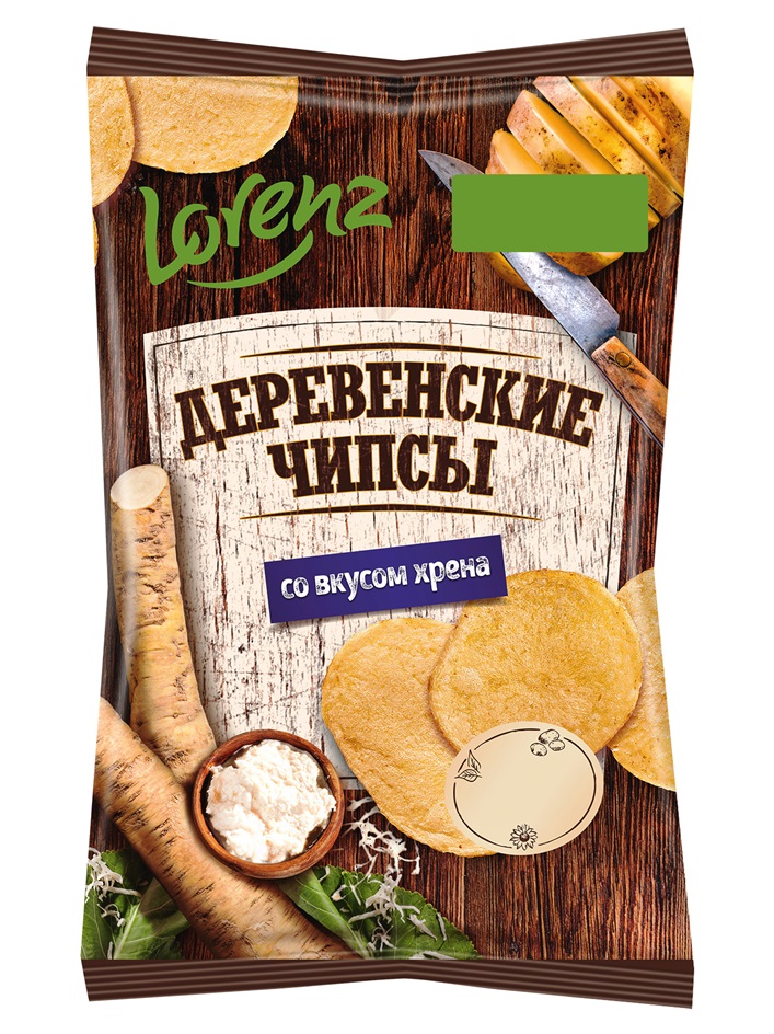 Lovenz ДЕРЕВЕНСКИЕ ЧИПСЫ СО ВКУСОМ ХРЕНА