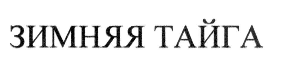 ЗИМНЯЯ ТАЙГА