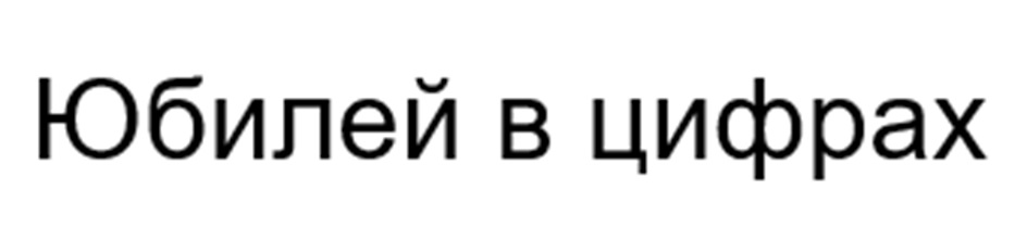 Юбилей в цифрах