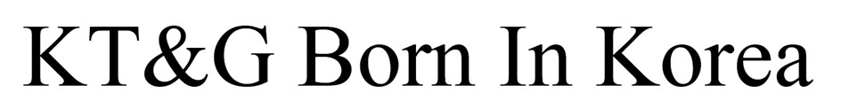 KT&G Born In Korea