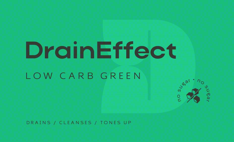 Изображение товарного знака BrainEffect LOW CARB GREEN DRAINS / CLEANSES / TONES UP no…