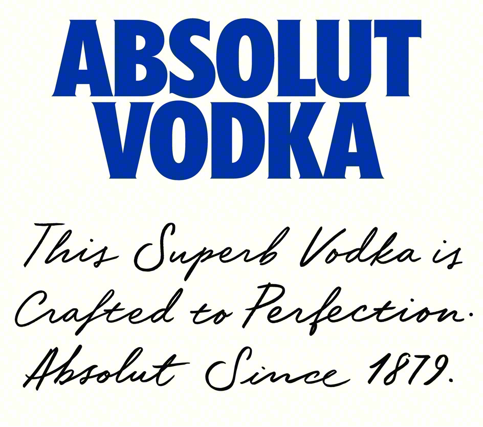 ABSOLUT VODKA This Superb Vodka is Crafted to Perfection. Absolut Since 1879.