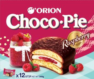 Изображение товарного знака ORION Choco·Pie Raspberry Малина x12 ШТУК NET WT 360g