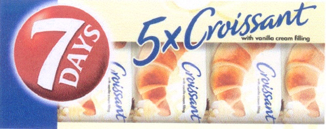 7 DAYS 5x Croissant with vanilla cream filling