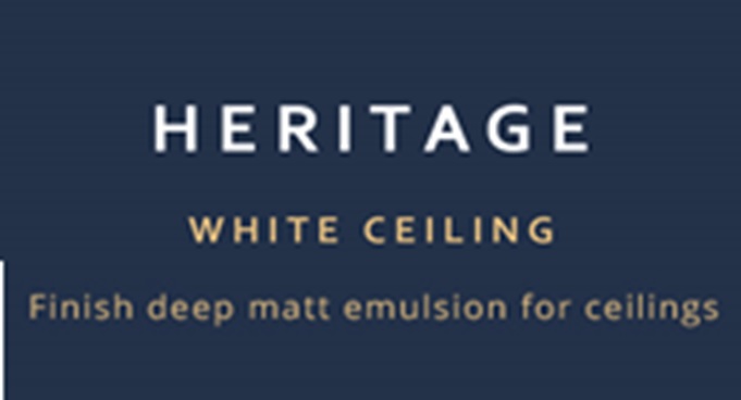 HERITAGE WHITE CEILING Finish deep matt emulsion for ceilings