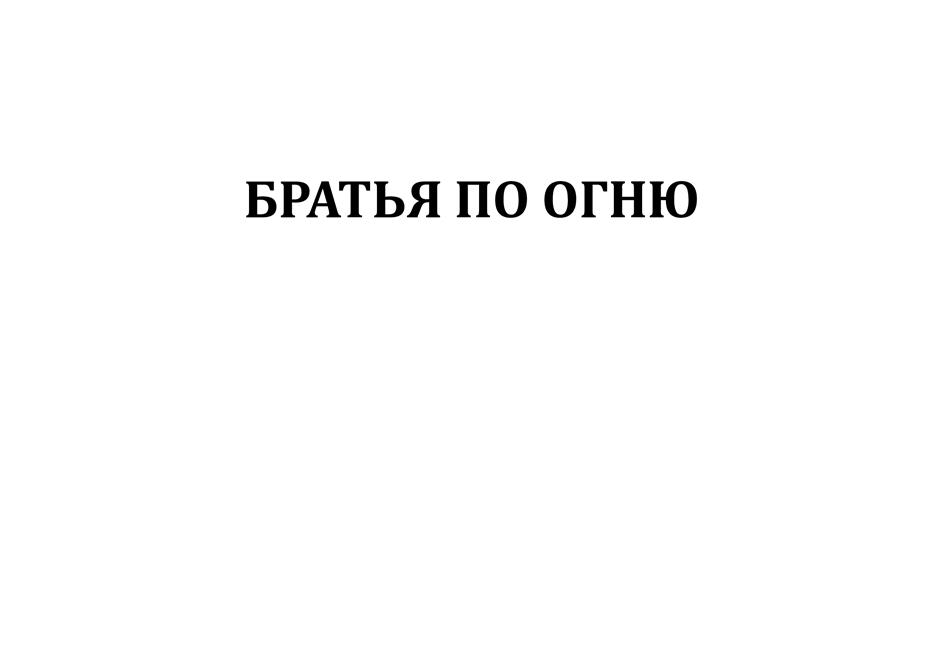 Знак БРАТЬЯ ПО ОГНЮ