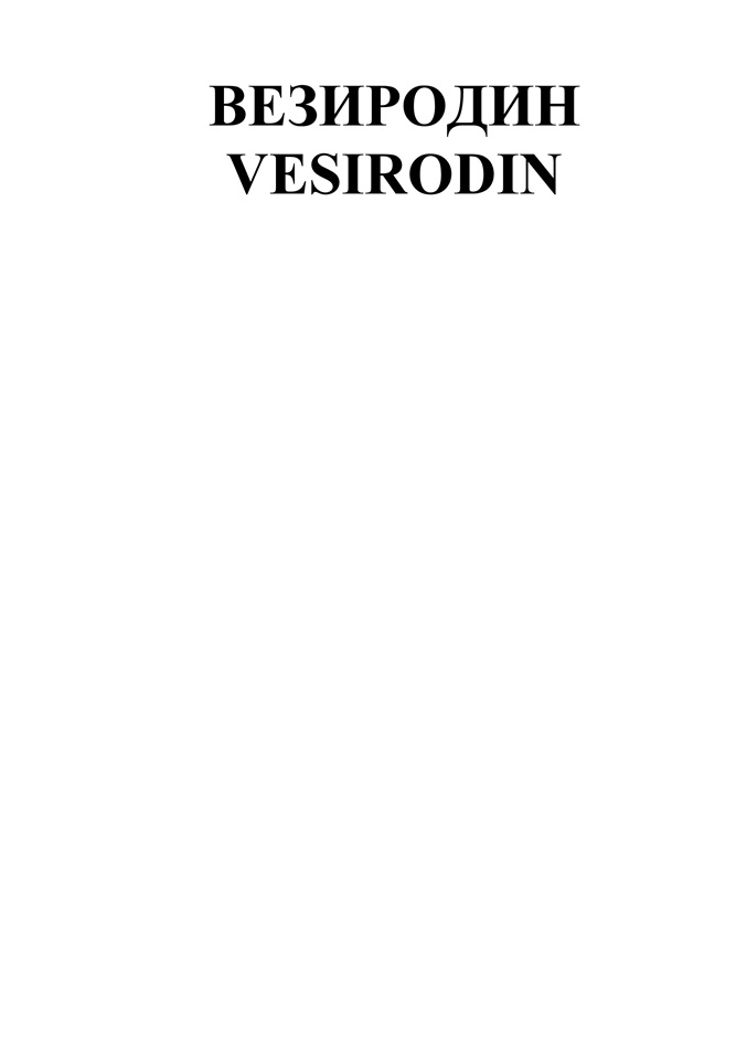 Изображение товарного знака ВЕЗИРОДИН VESIRODIN
