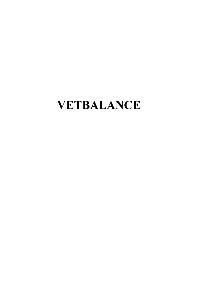 VETBALANCE