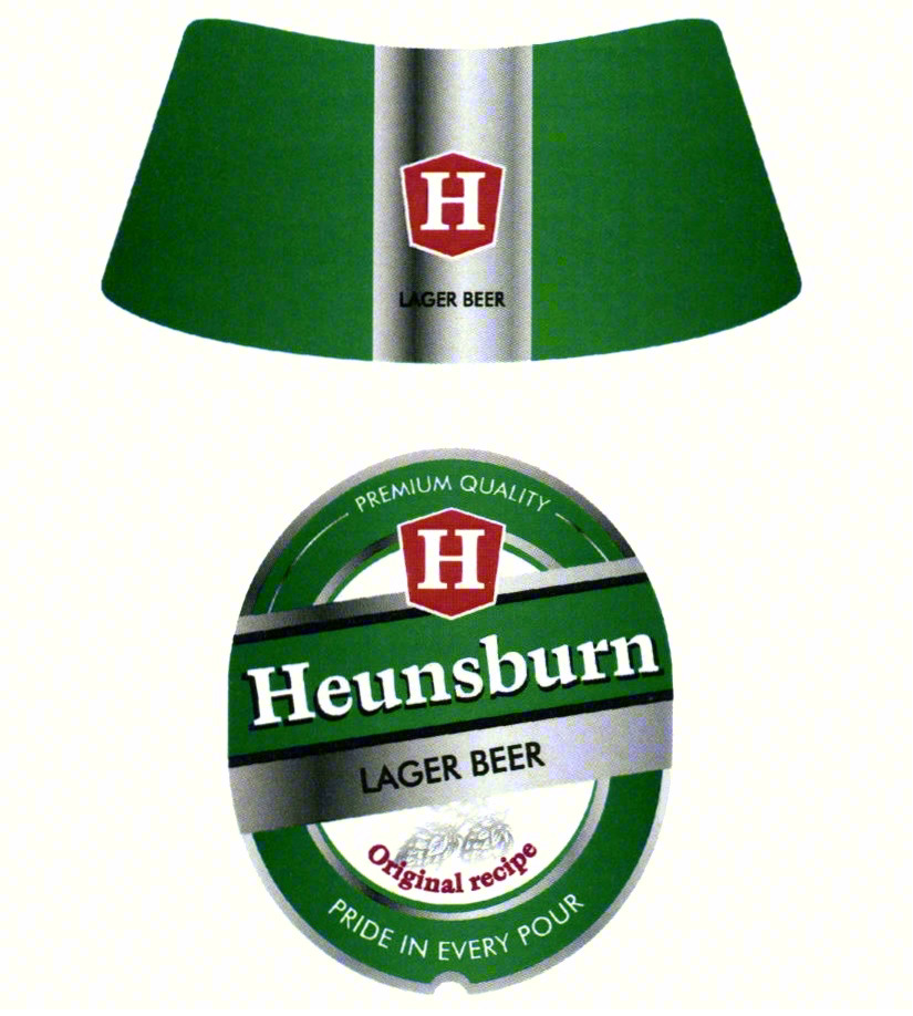 Изображение товарного знака H LAGER BEER PREMIUM QUALITY H Heunsburn LAGER BEER…