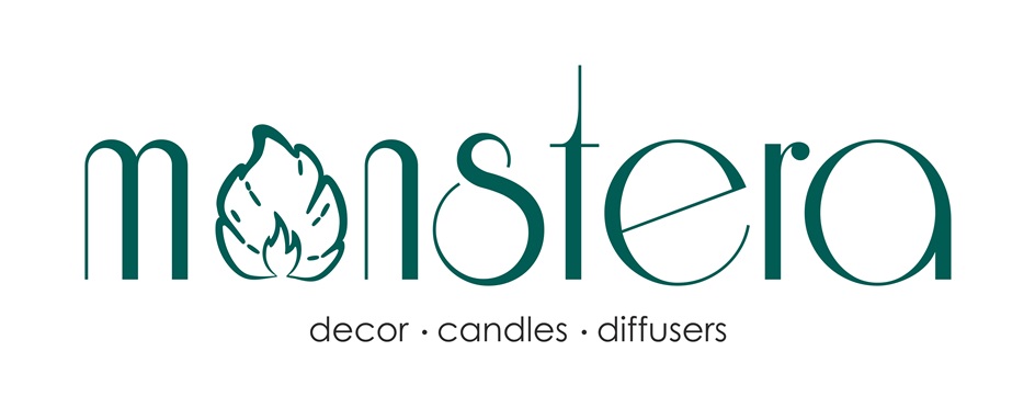 monstera decor · candles · diffusers