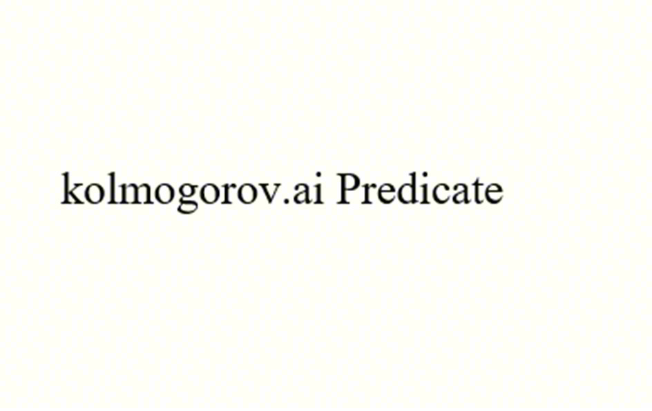 kolmogorov.ai Predicate