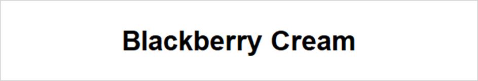 Blackberry Cream