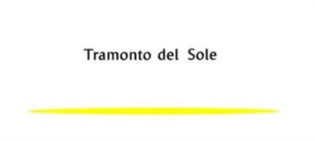 Tramonto del Sole